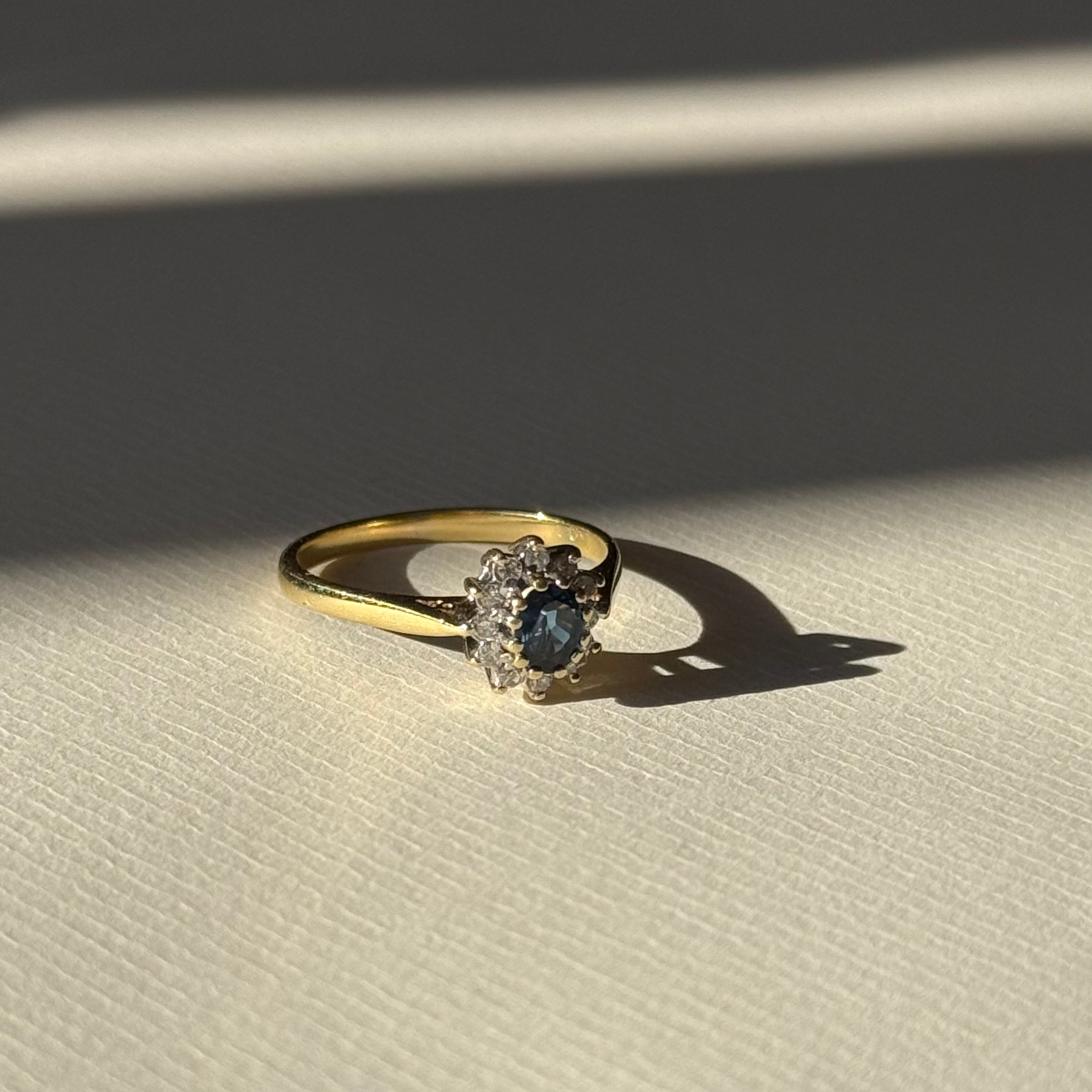 Saffier & Diamant Entourage Ring 18k