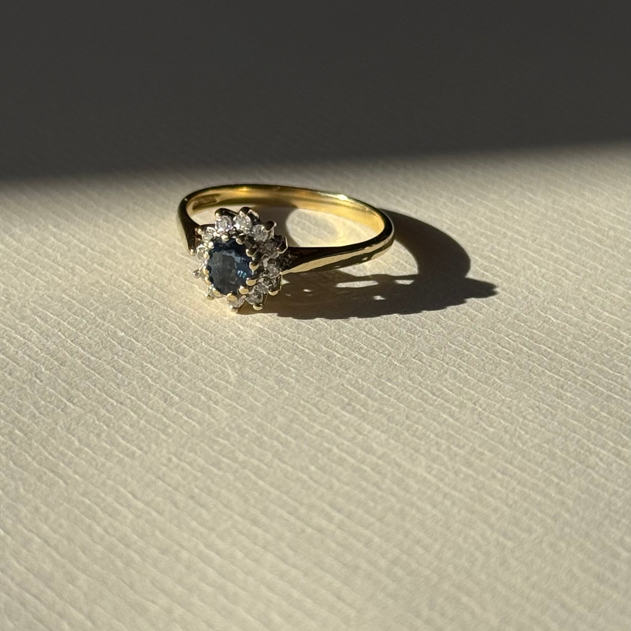 Saffier & Diamant Entourage Ring 18k