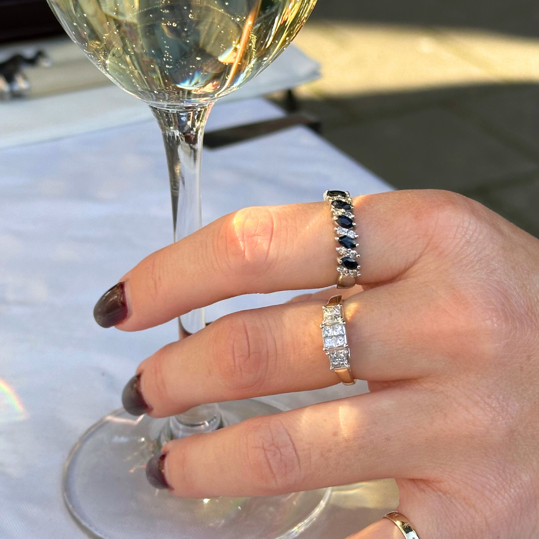 Maxime | 18k Diamant & Saffier Ring