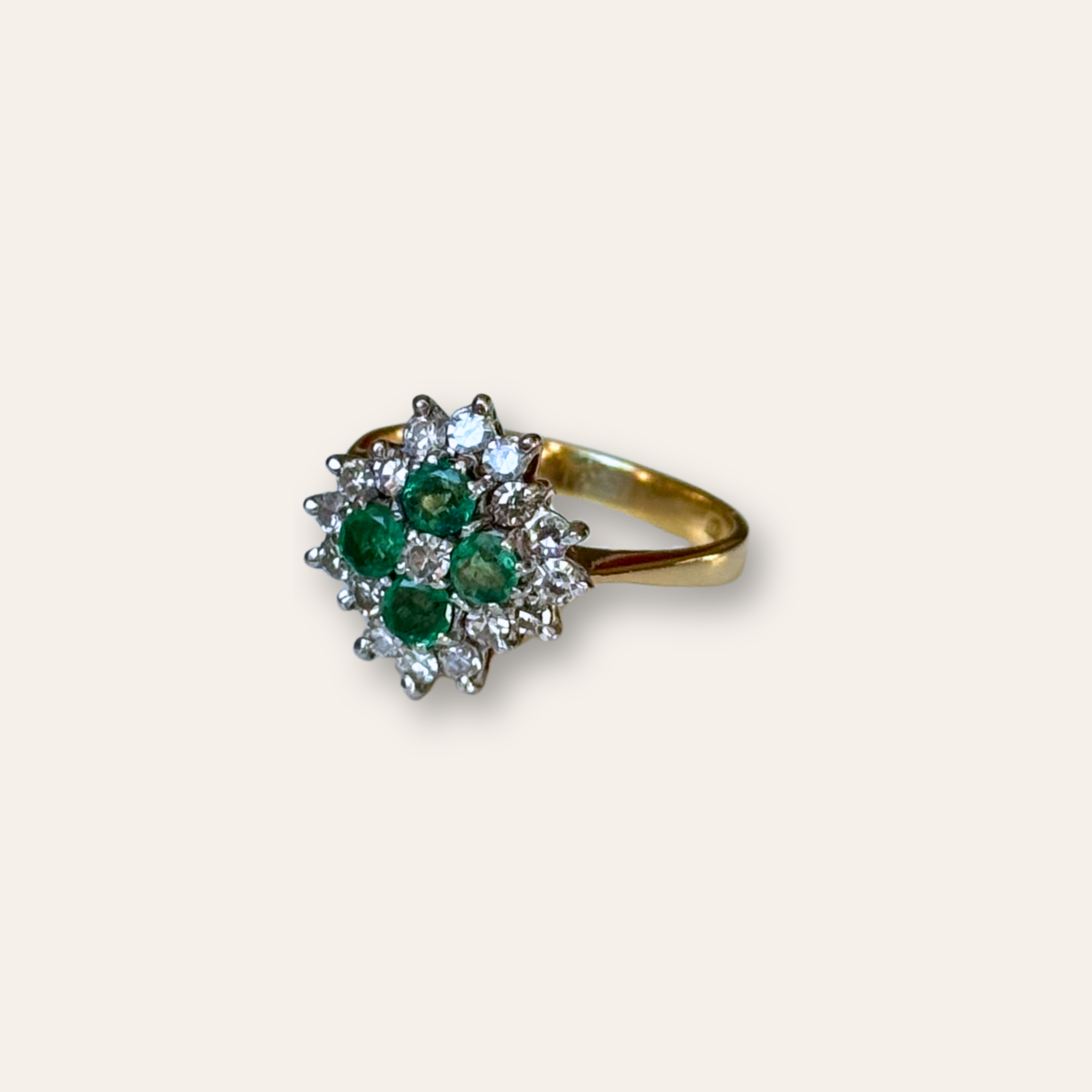 Smaragd & Diamant Cocktail Ring 18k