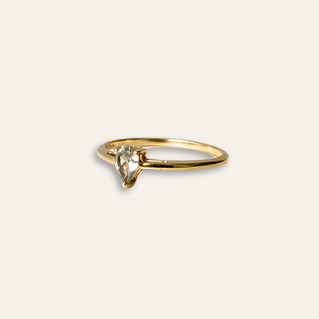 Olivia | Peridoot in Pear Cut