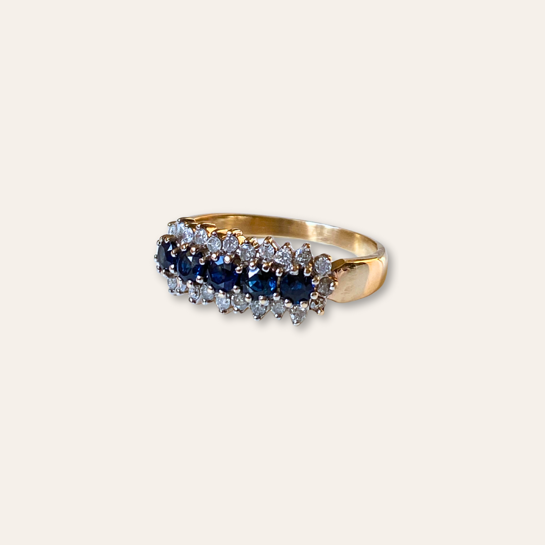 Bella | Saffier & Diamant Ring