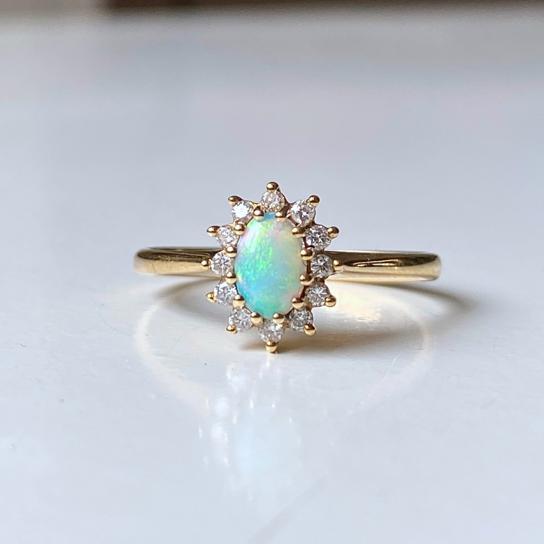 Blossom | Opaal & Diamant Ring