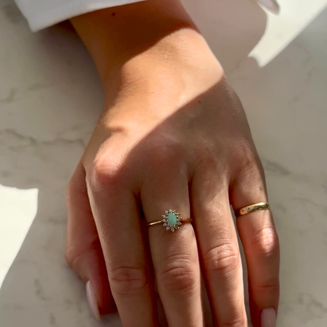 Blossom | Opaal & Diamant Ring