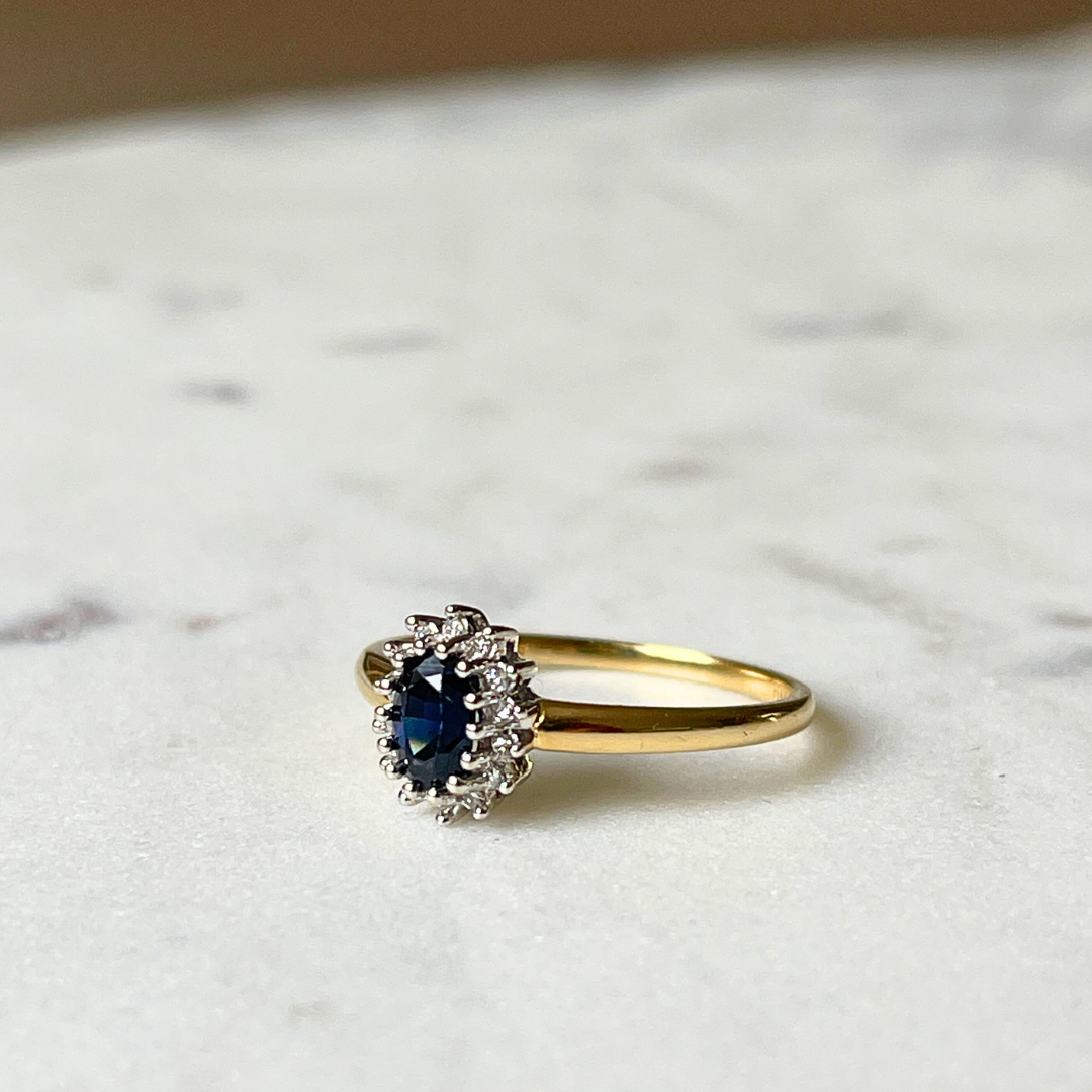 Catherine | Saffier & Diamant Ring