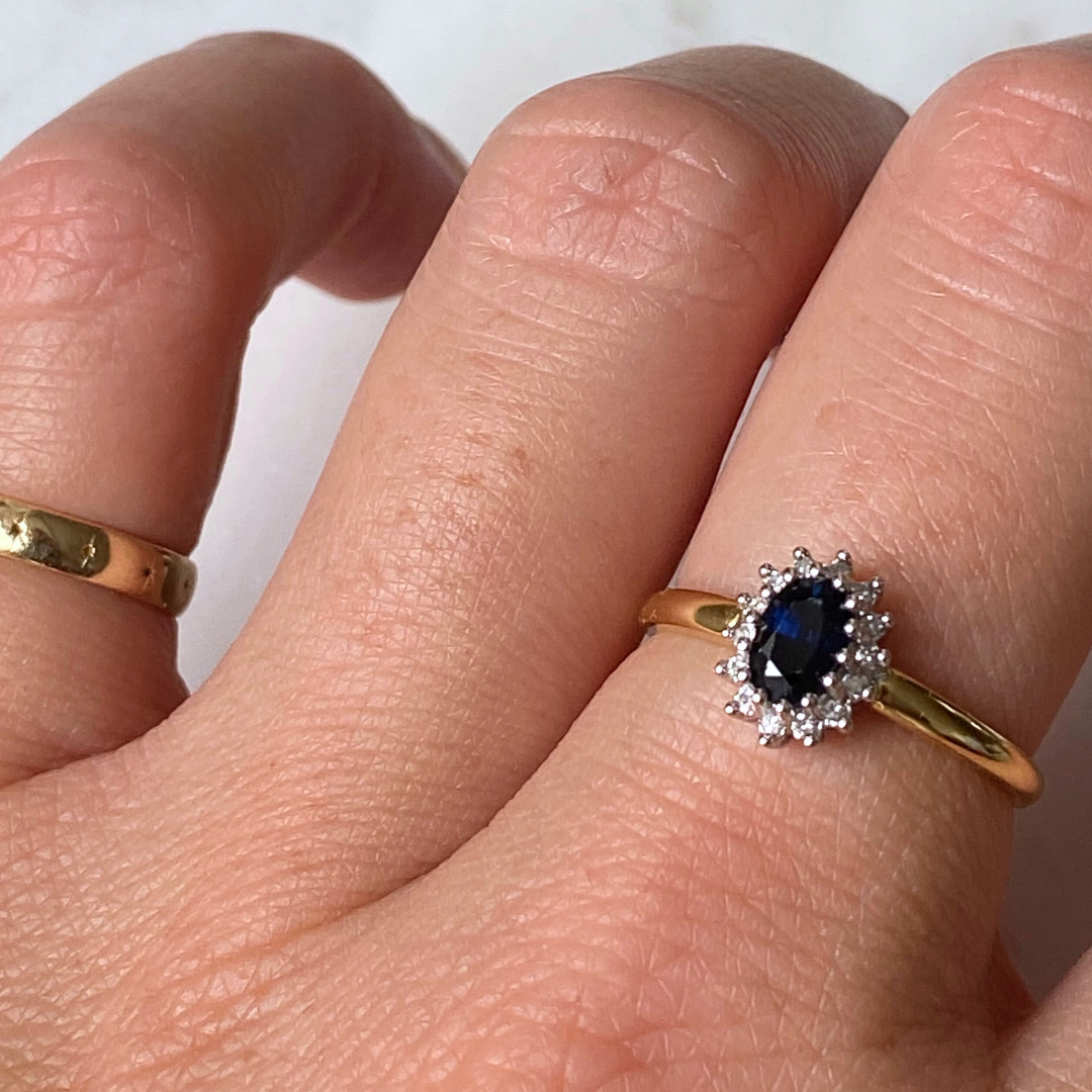 Catherine | Saffier & Diamant Ring