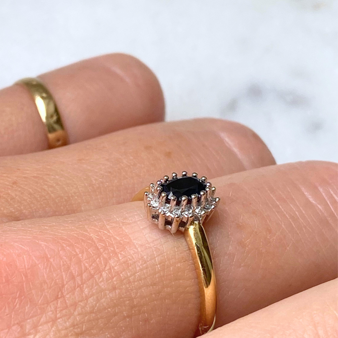 Catherine | Saffier & Diamant Ring