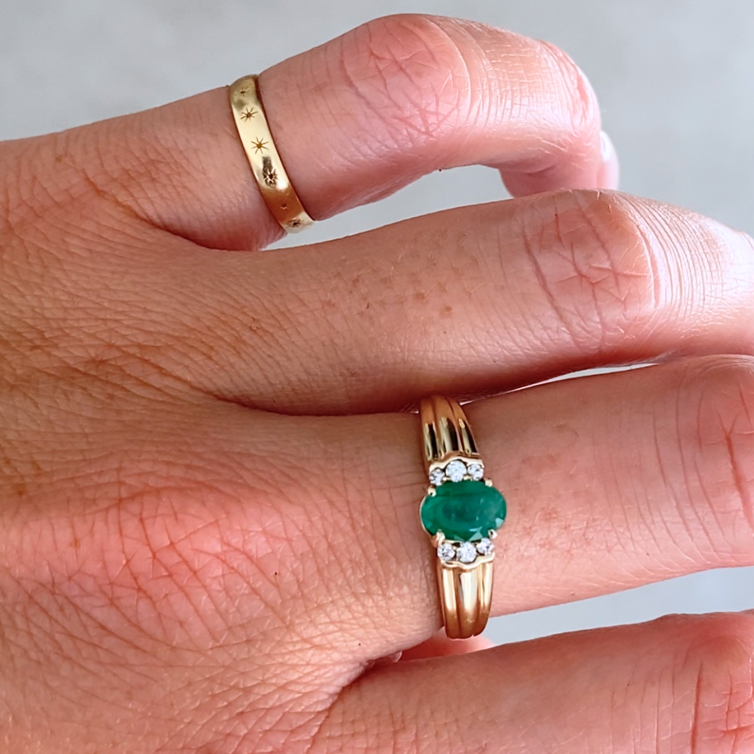 Celine | Smaragd Diamant Ring Bold