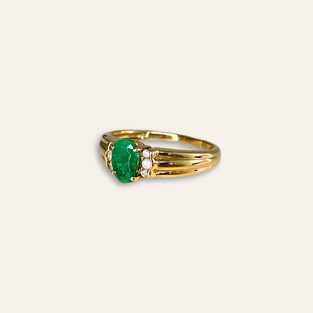 Celine | Smaragd Diamant Ring Bold
