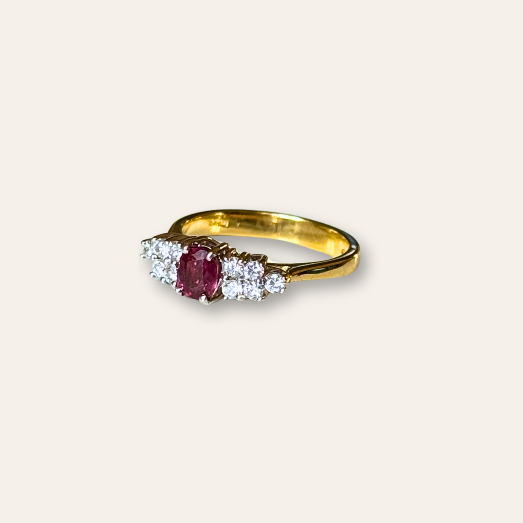 Cole | 18k Robijn & Diamant Ring