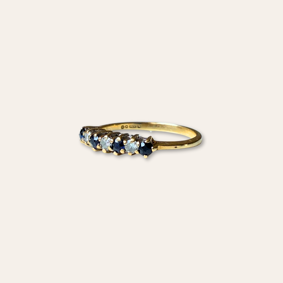Gisele | Saffier & Diamant Rij Ring