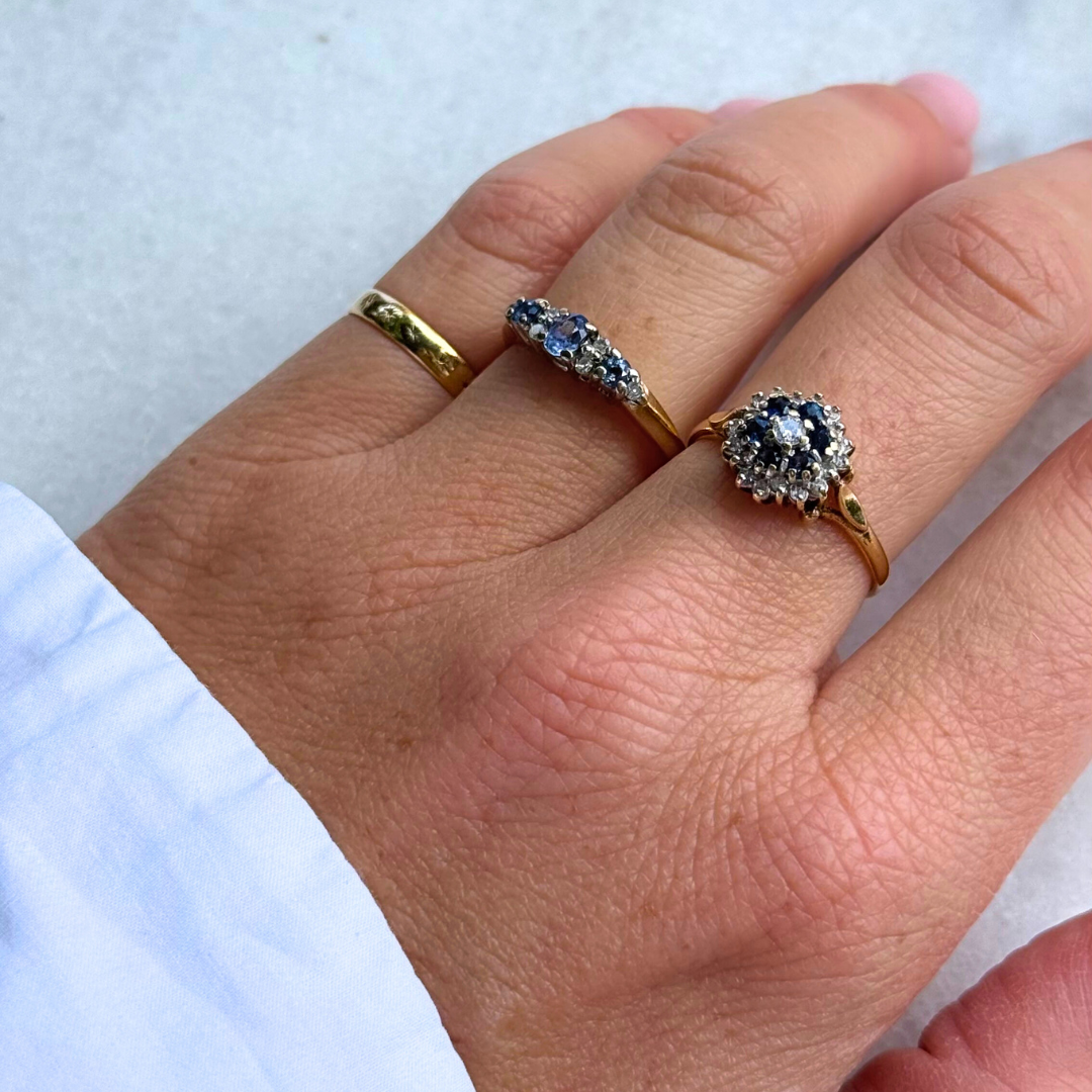 Hugh | Saffier & Diamant Ring