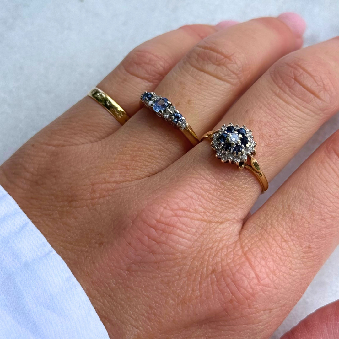 Hugh | Saffier & Diamant Ring