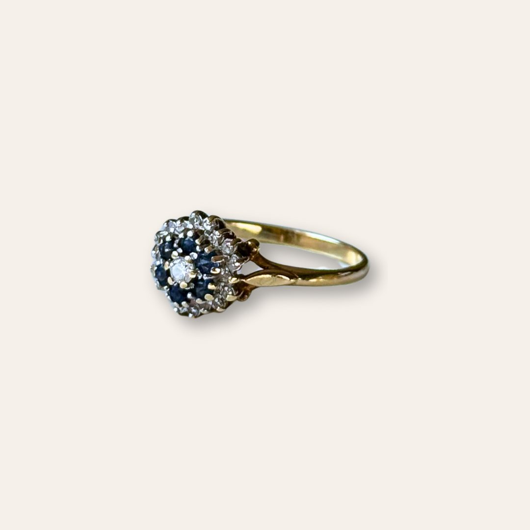 Hugh | Saffier & Diamant Ring