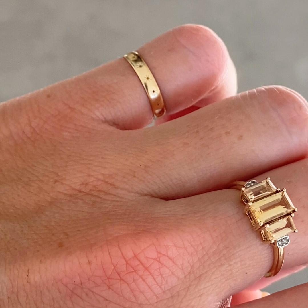 Summer | Citrien Baguette Ring