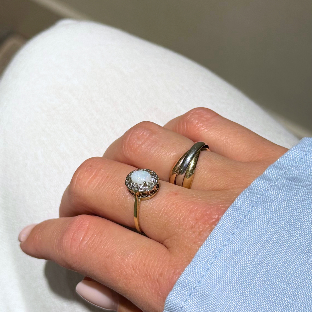 Lua | Opaal & Diamant Entourage Ring