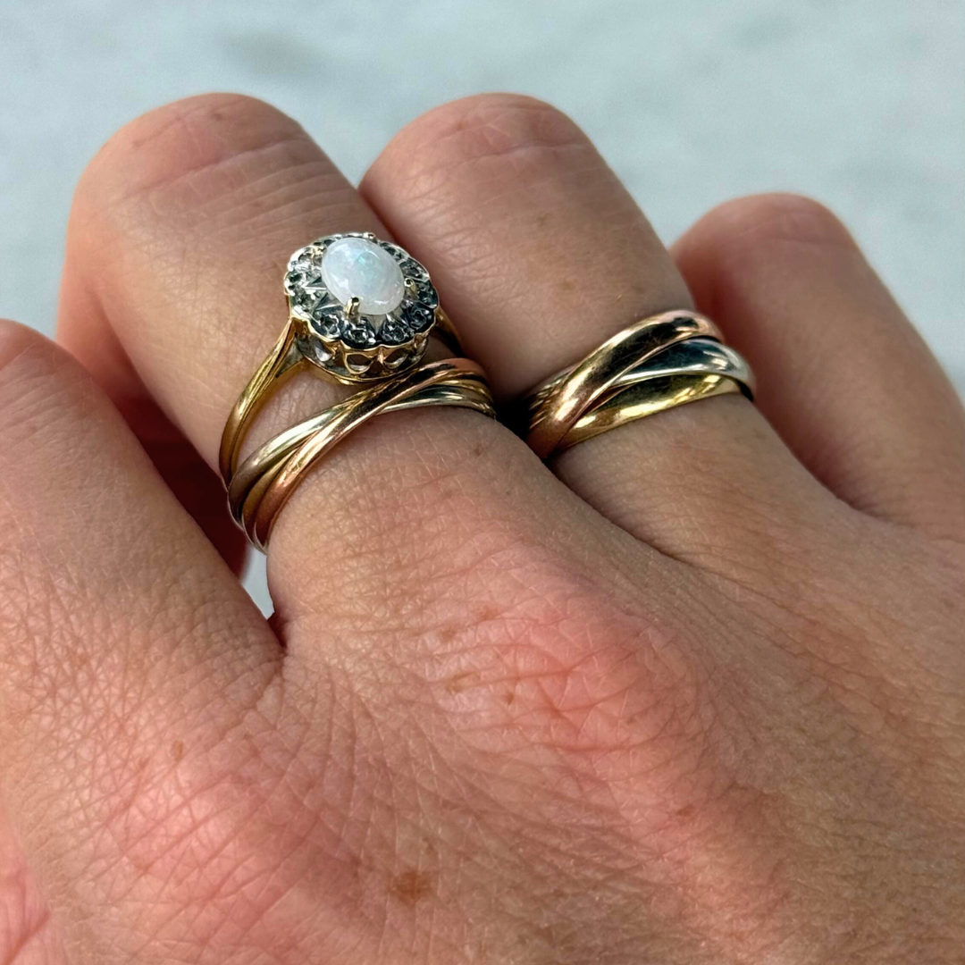 Lua | Opaal & Diamant Entourage Ring