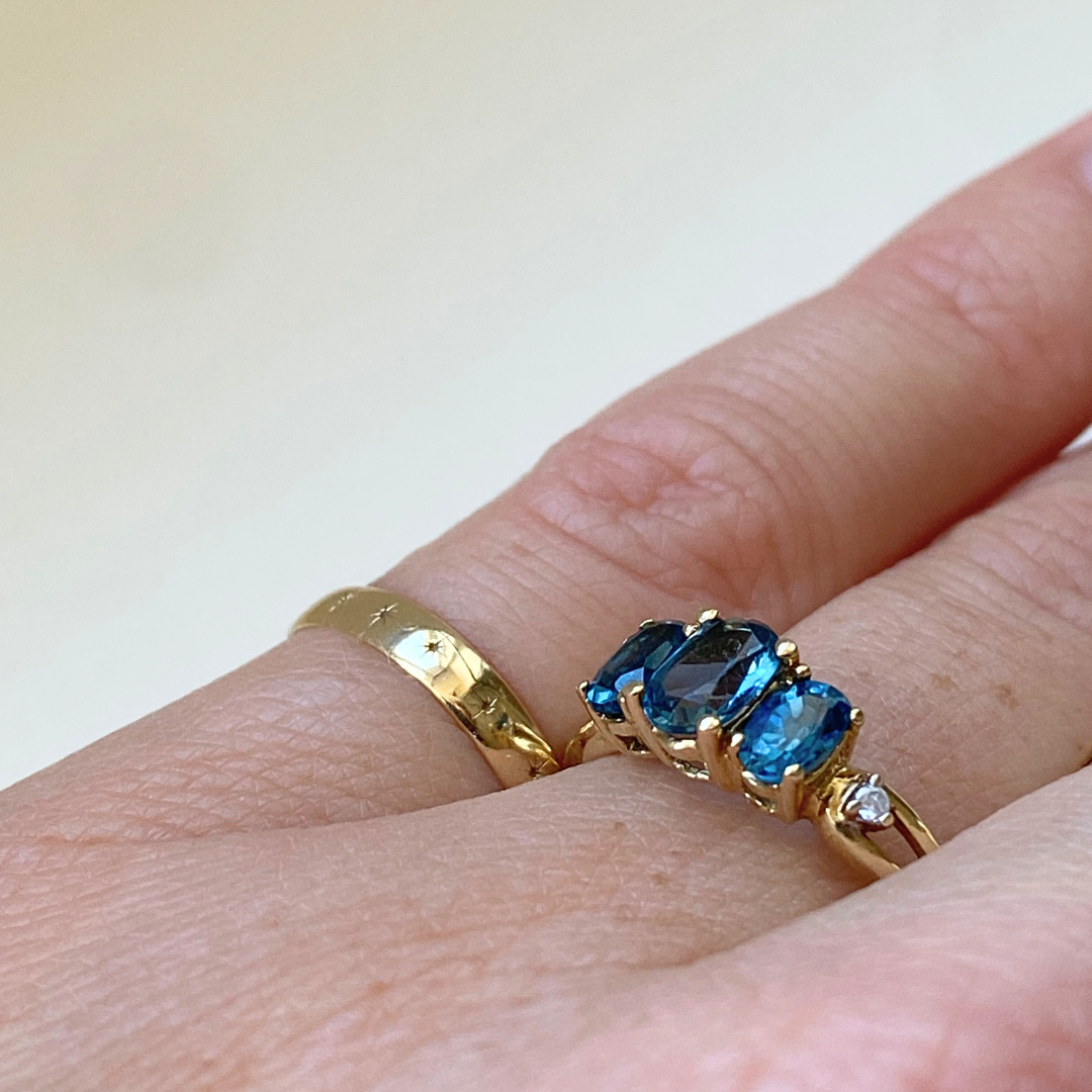 Lulu | Topaas & diamant Trilogy Ring