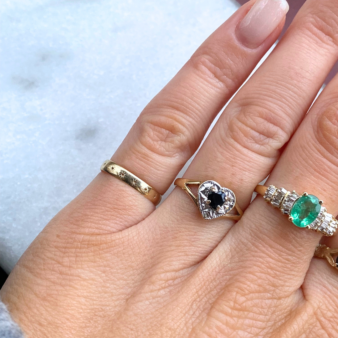 Marie | 14k Smaragd & Diamant Ring