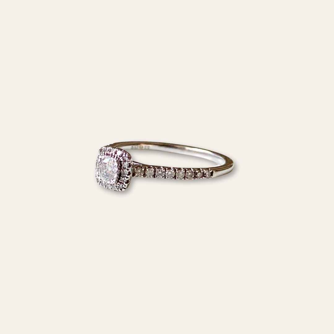 Noa | Entourage Diamant Ring Witgoud