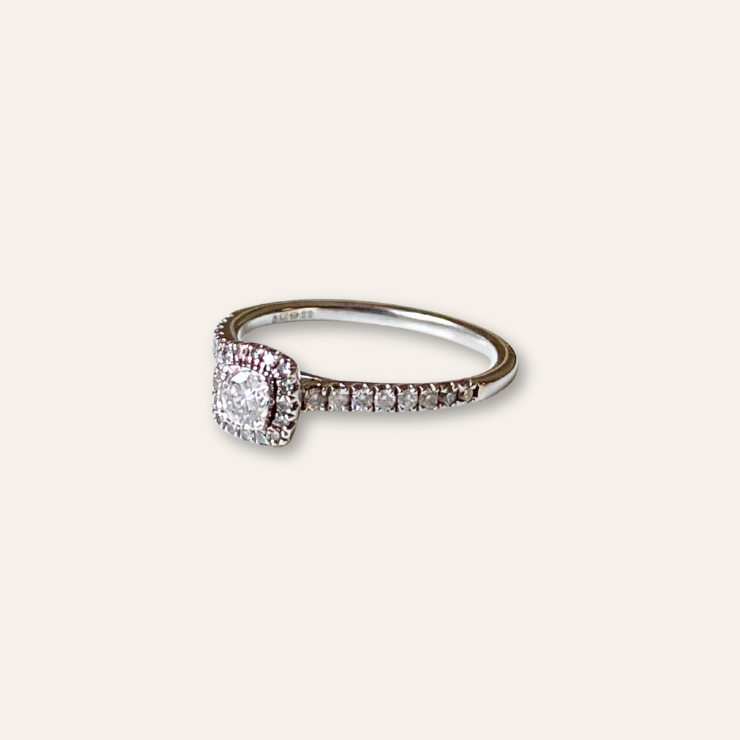 Noa | Entourage Diamant Ring Witgoud