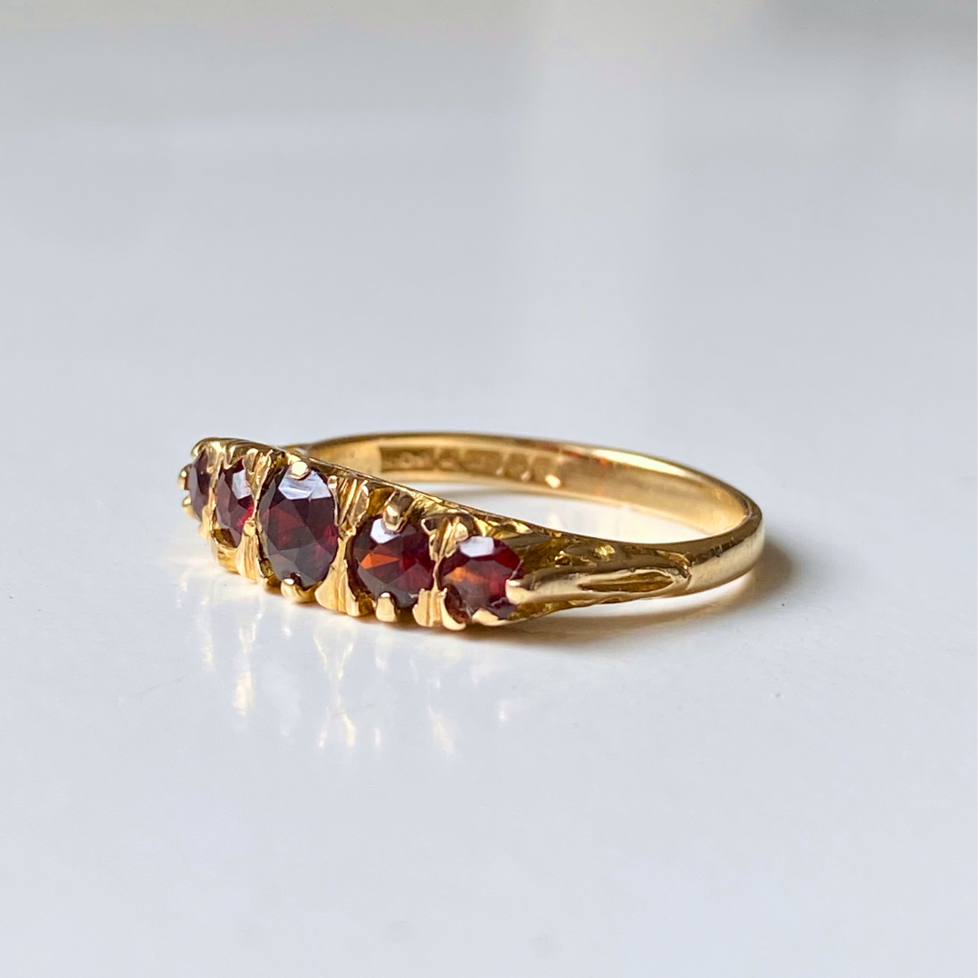 Robbie | Victoriaanse Ring Granaat