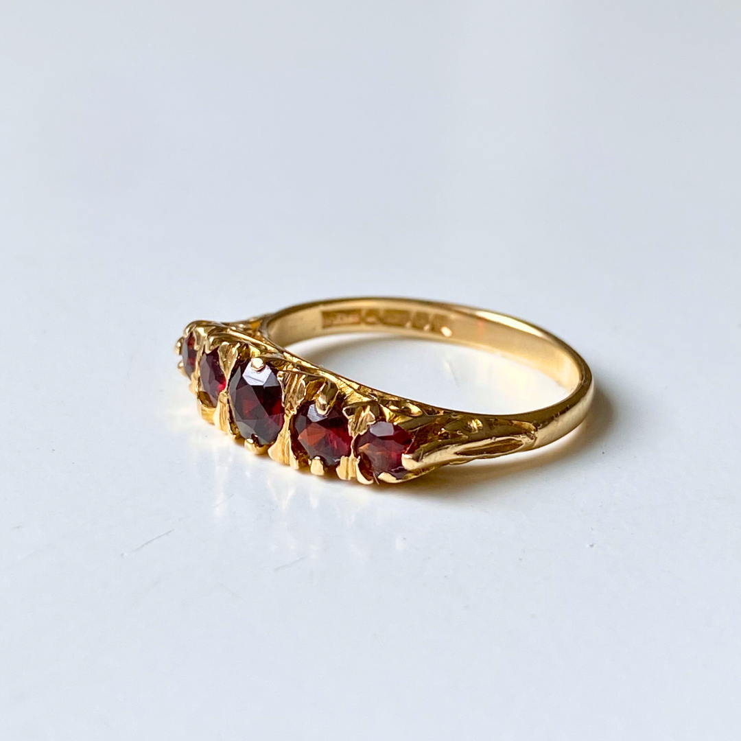 Robbie | Victoriaanse Ring Granaat
