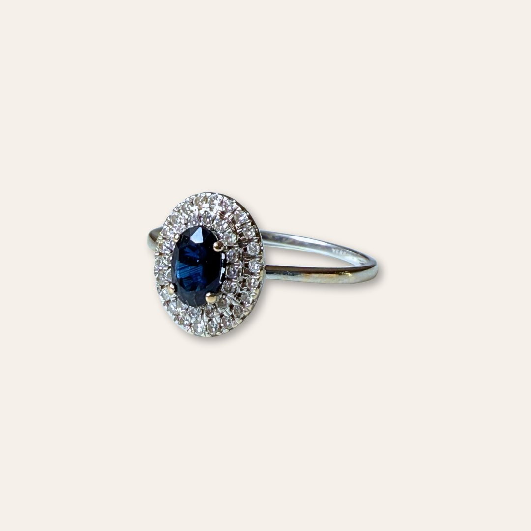 Romee | 14k Saffier & Diamant Ring