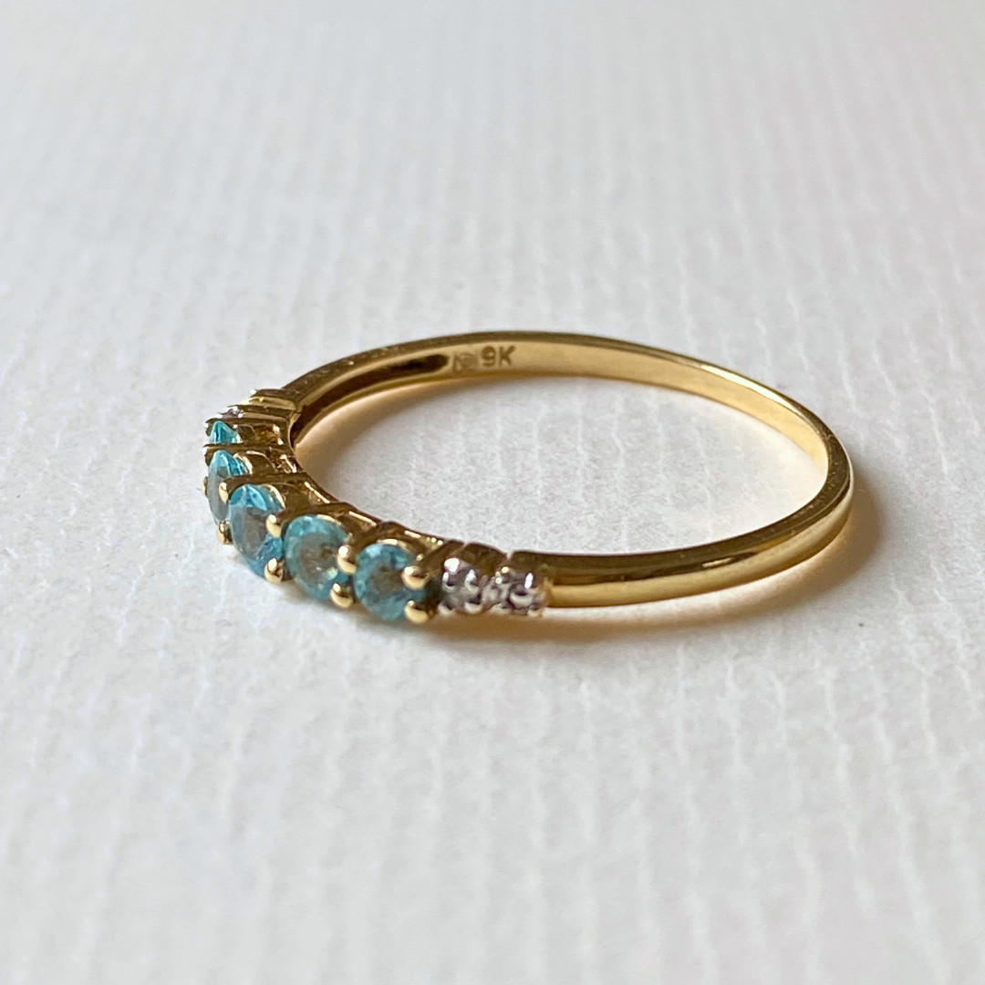Rosa | Apatiet & Diamant Rij Ring