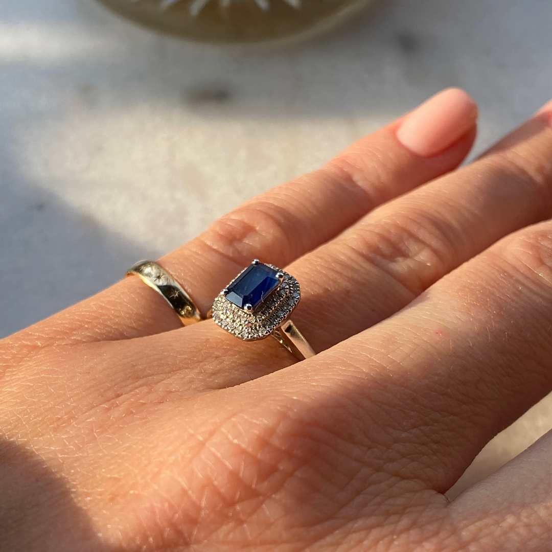 Sia | Saffier & Diamant Ring