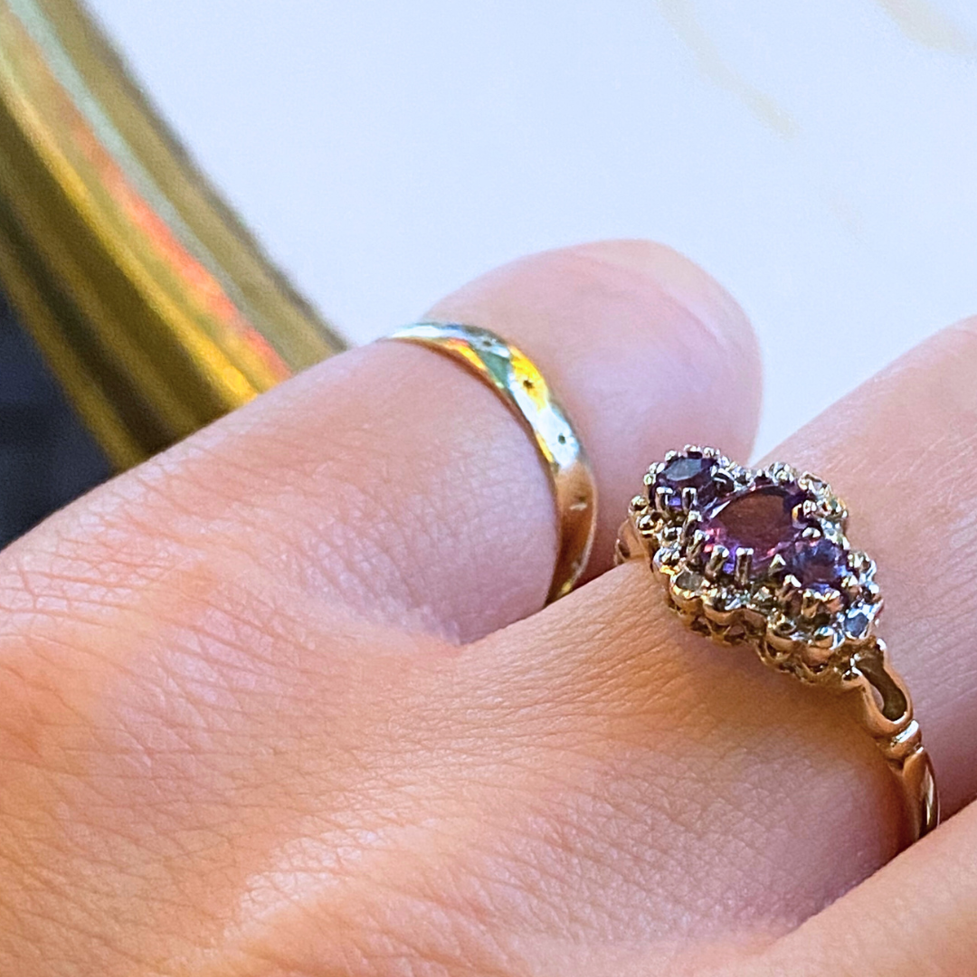 Zoé | Amethist & Diamant Ring