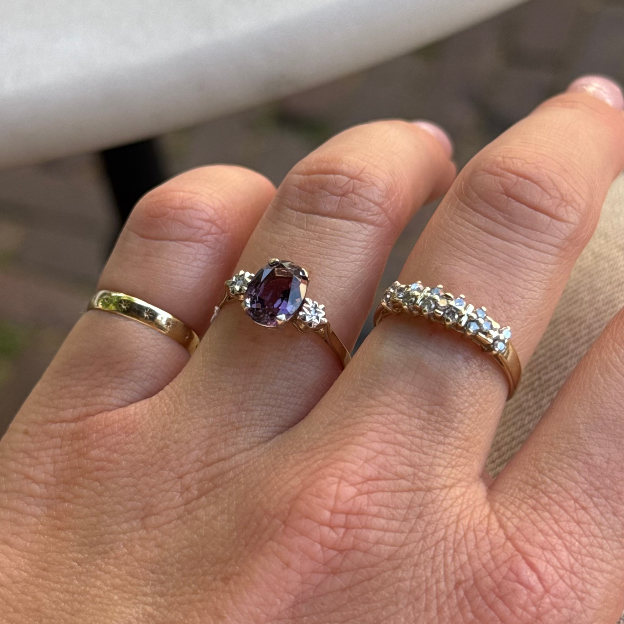 Amethist & Diamant Ring