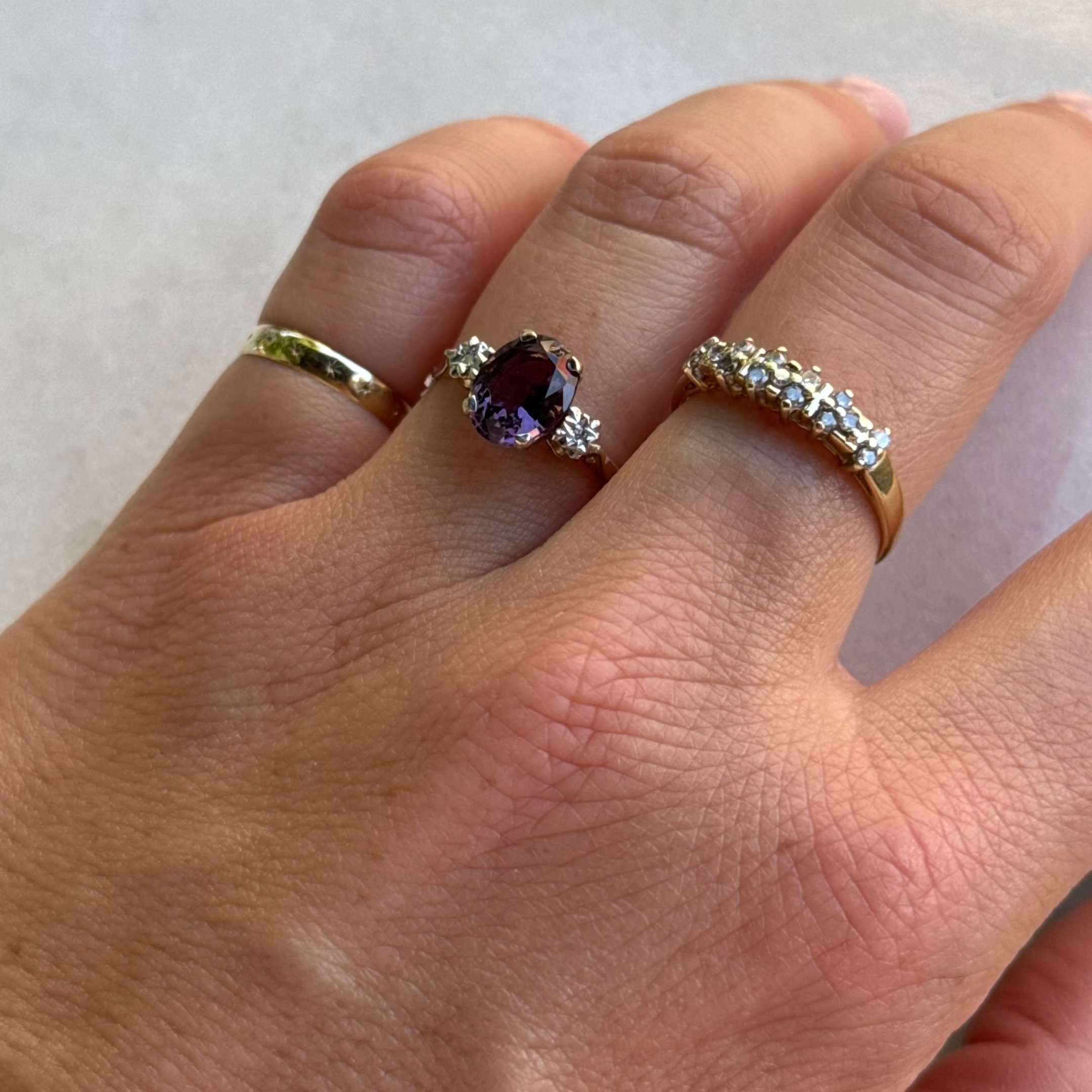 Diamant Rij Ring 14k