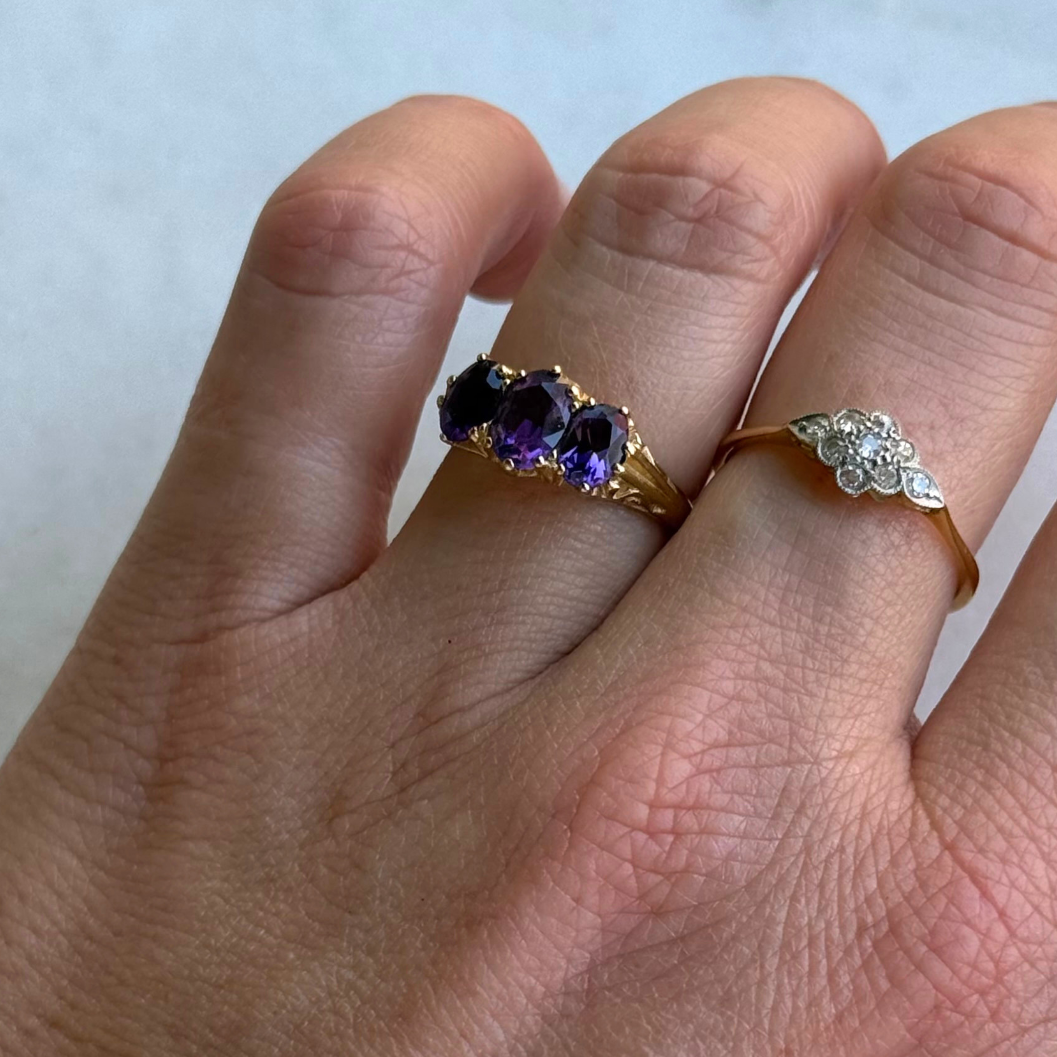 Amethist Trilogie Ring