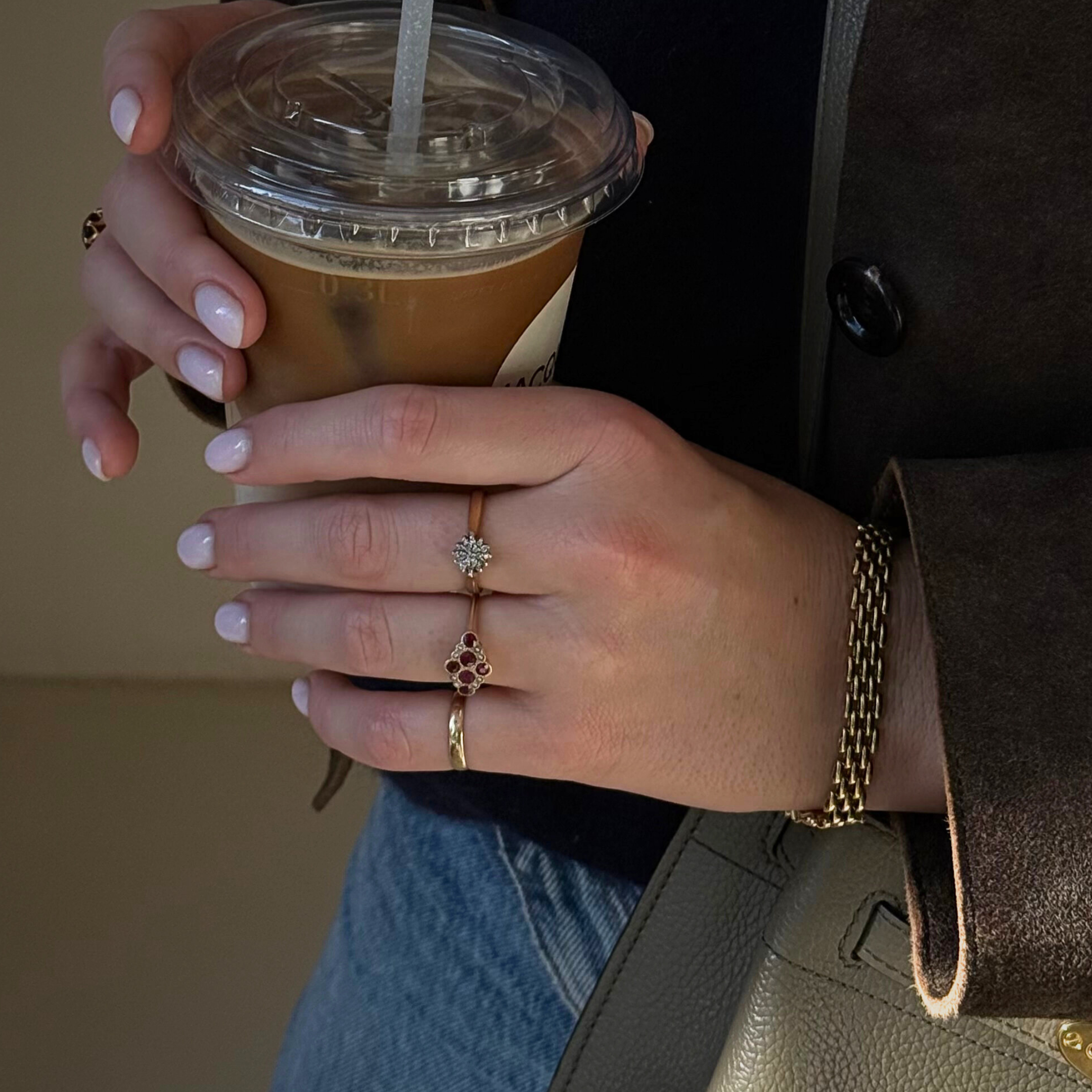 Robijn & Parel Cluster Ring