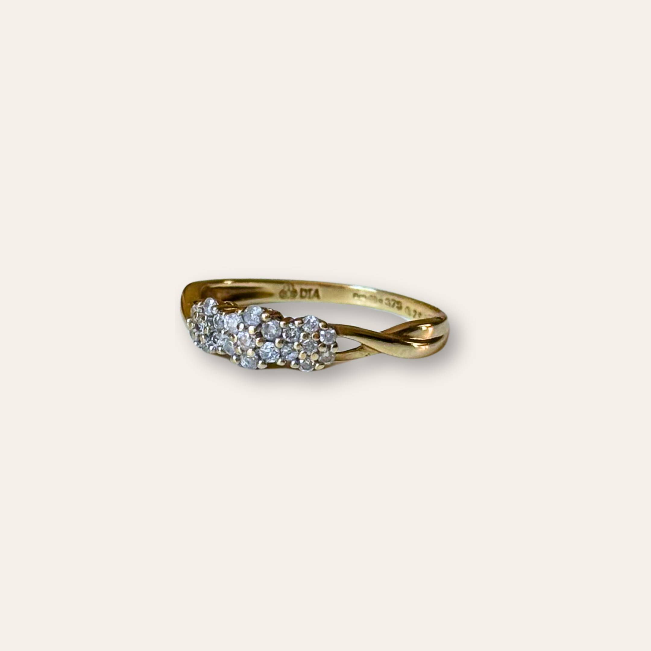 Diamant Bloem Trilogie Ring