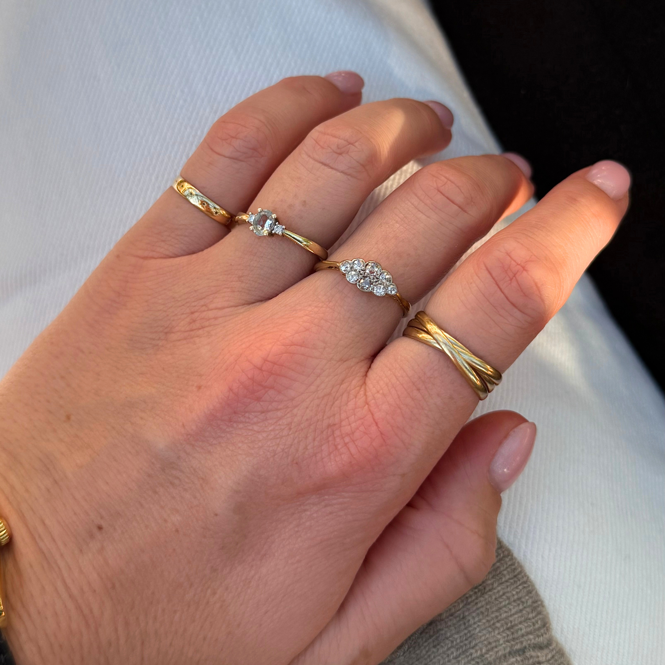 Diamant Cluster Ring 18k ‘1930’