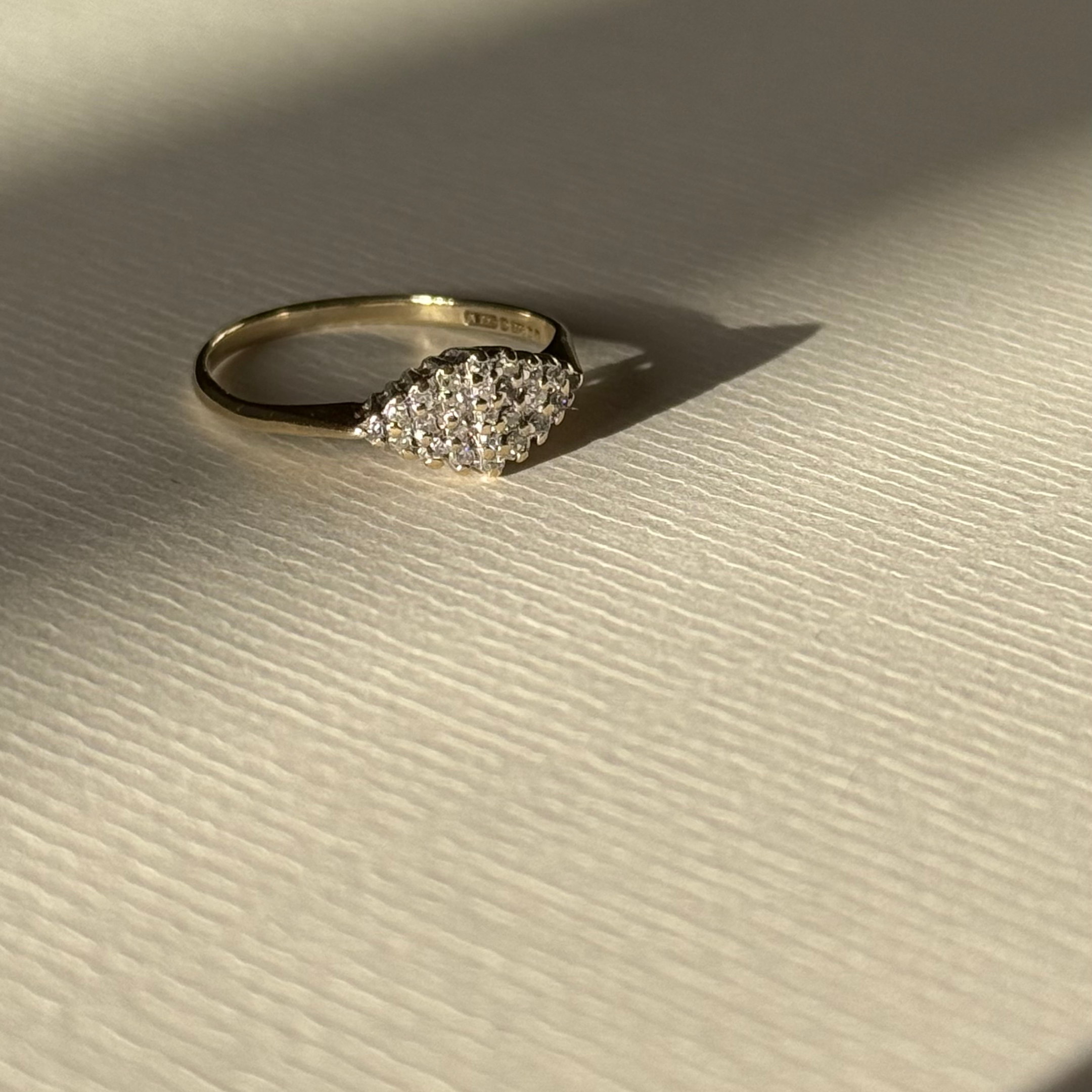 Diamant Cluster Ruit Ring