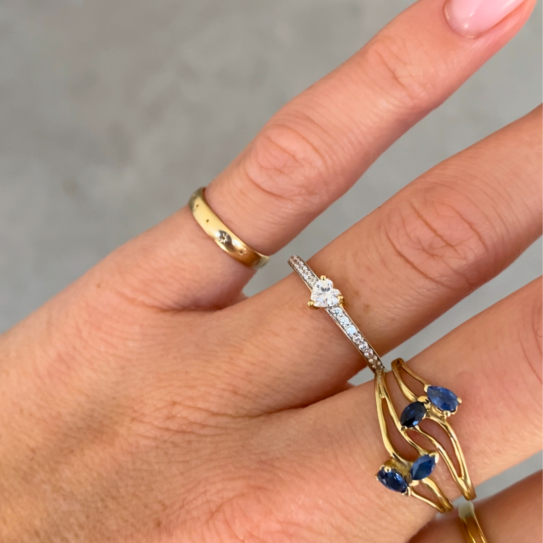 Sapphire Leaves | Saffier Ring Blauw