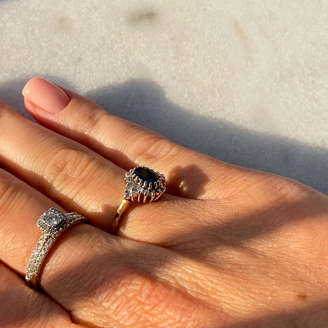 Donna | Saffier & Diamant Ring