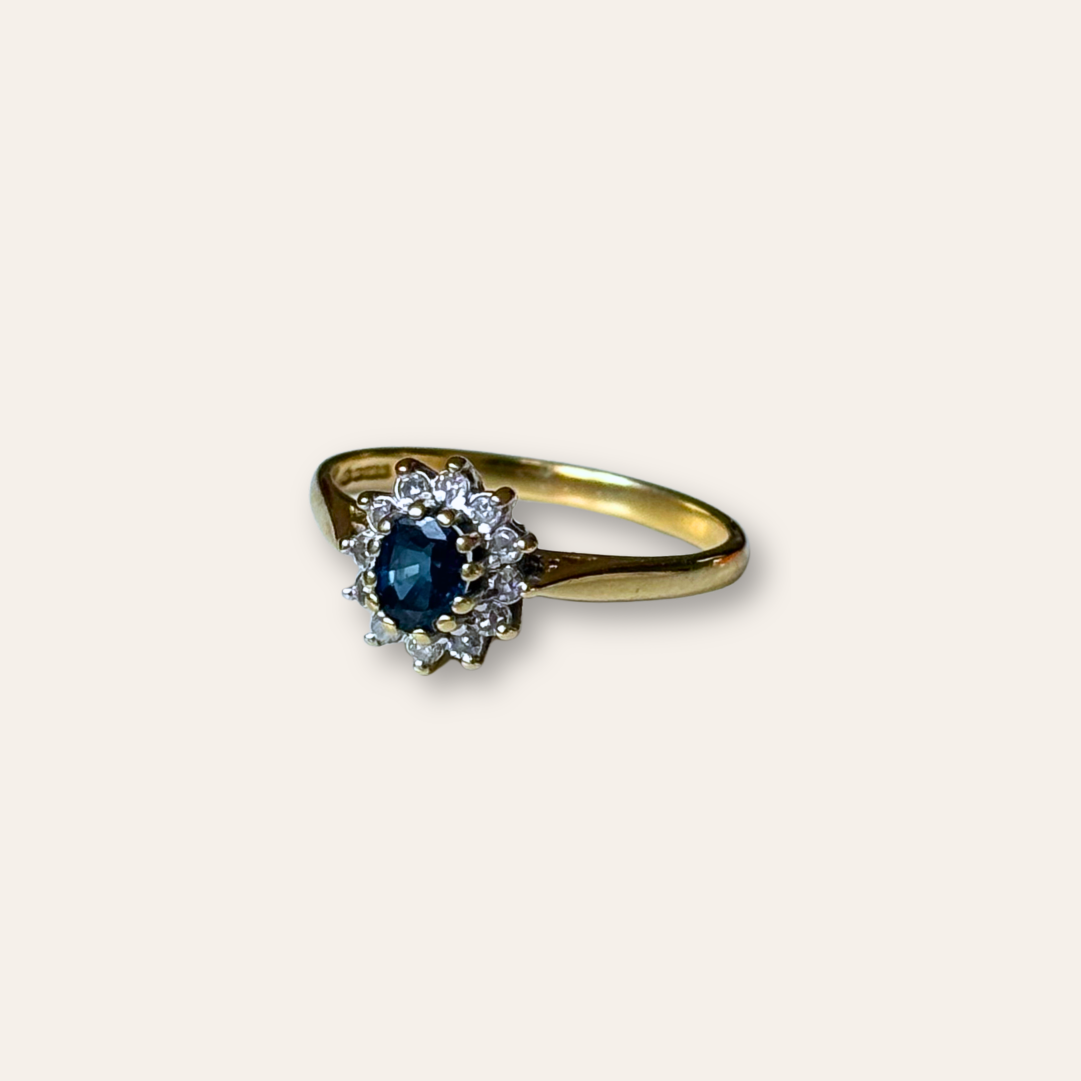 Saffier & Diamant Entourage Ring 18k