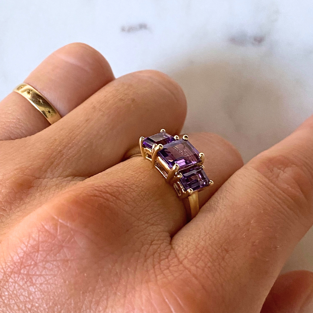 Flore | Amethist Trilogy Ring