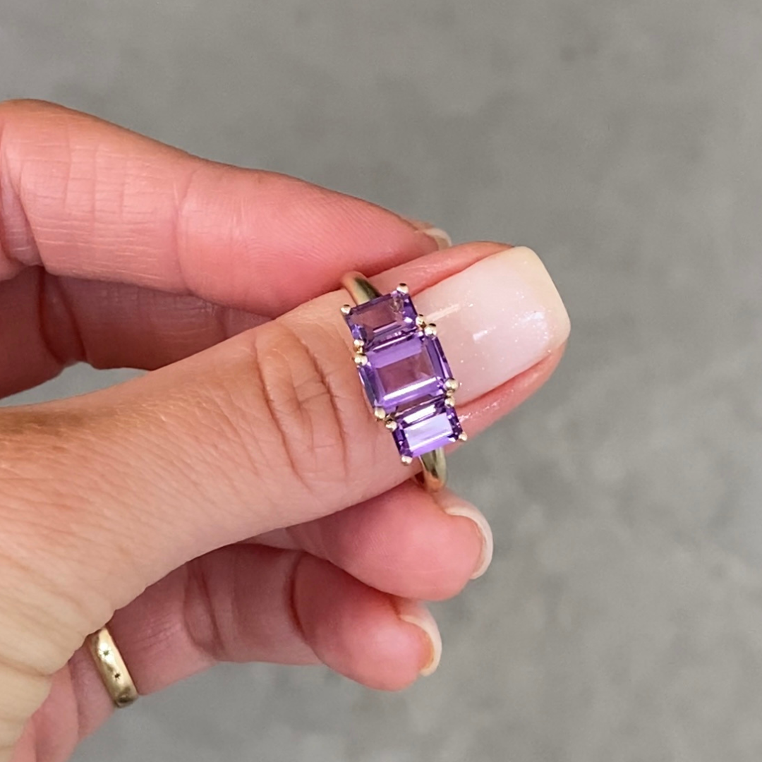 Flore | Amethist Trilogy Ring