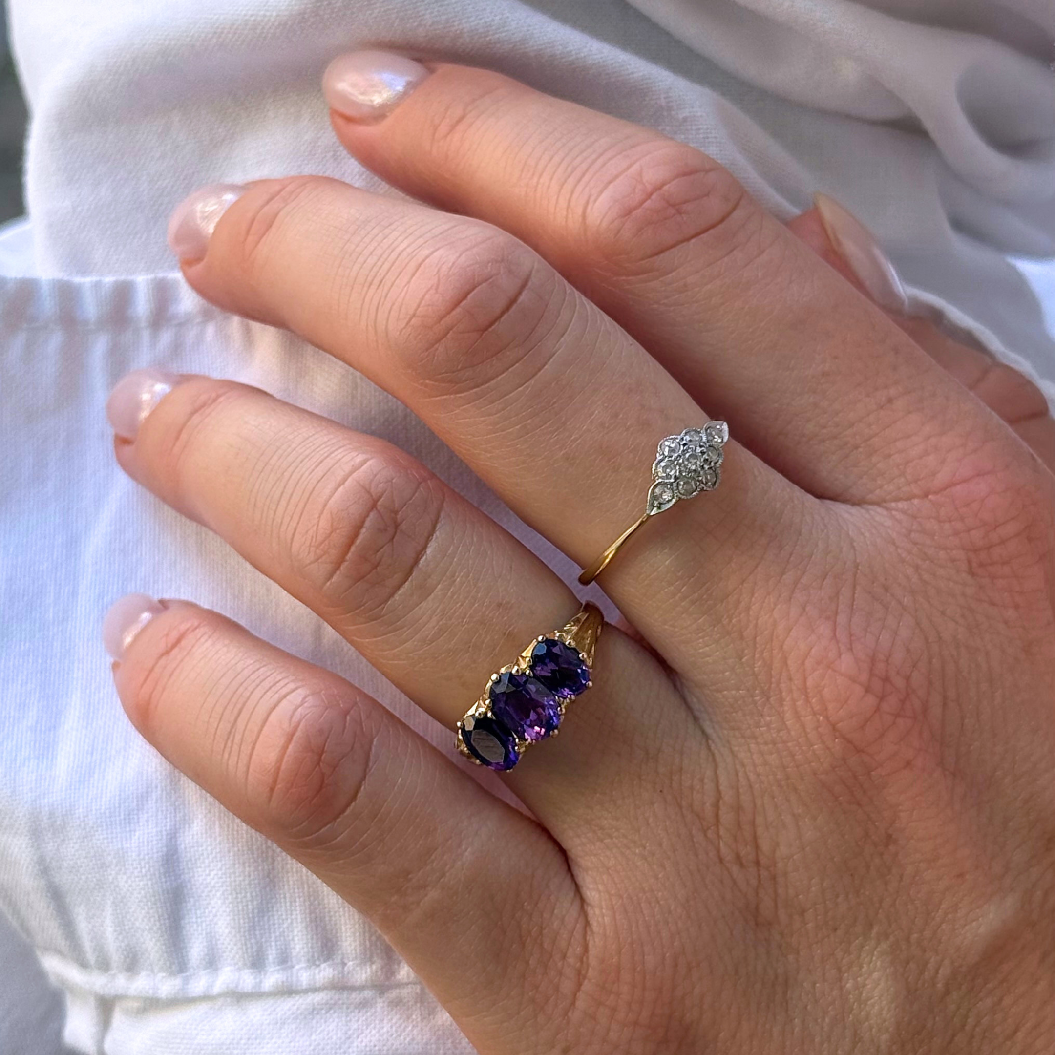 Amethist Trilogie Ring