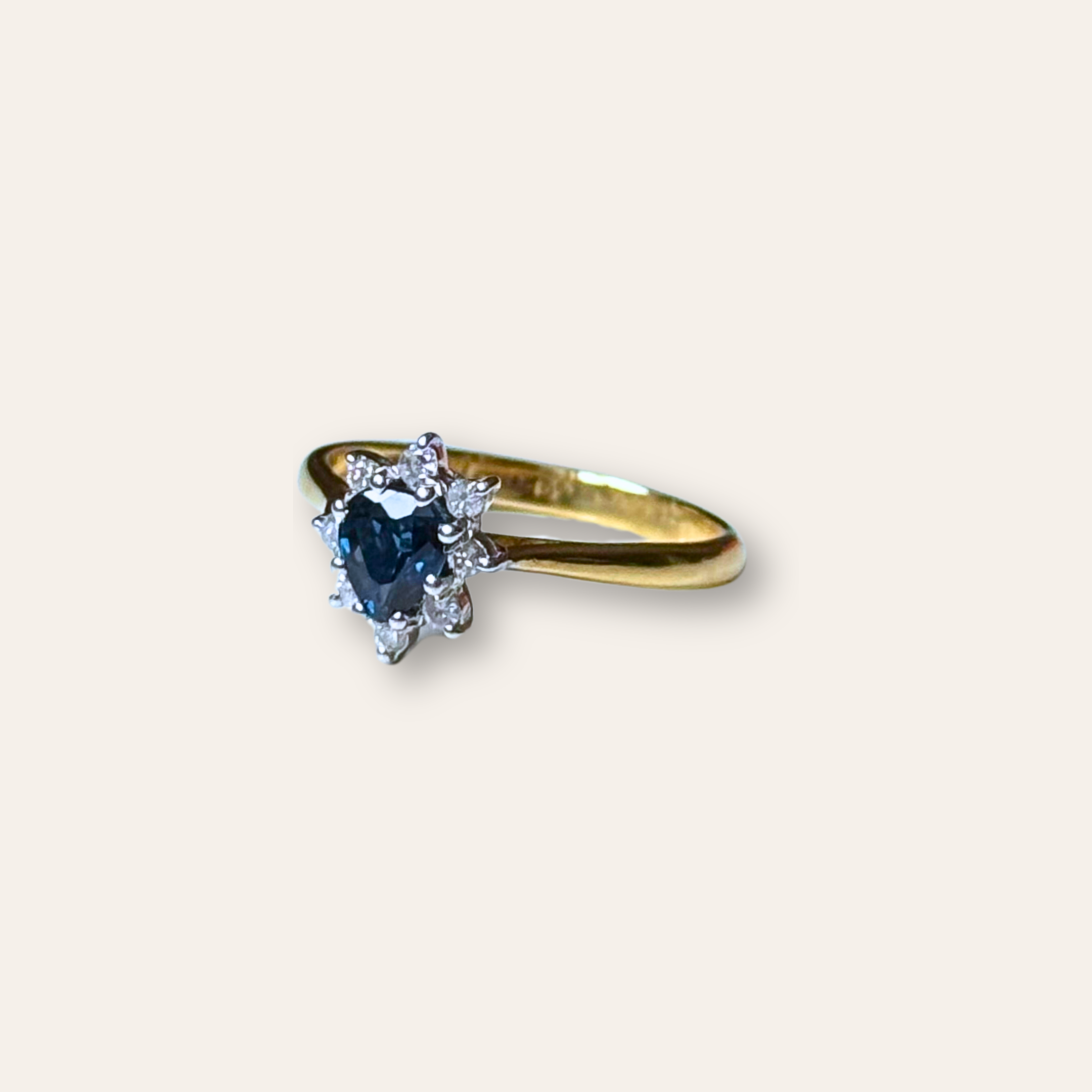 Saffier & Diamant Entourage Ring | 18k