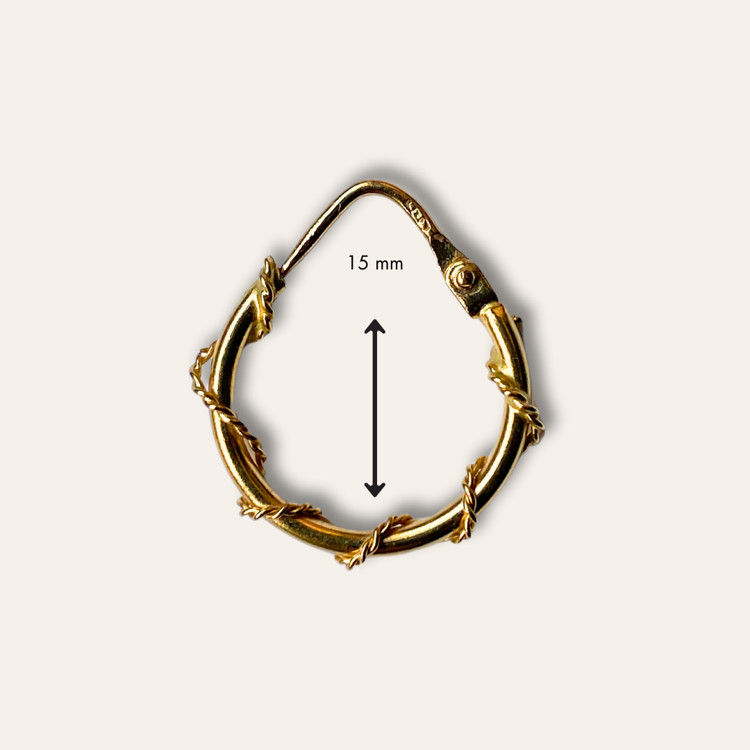 Chain Hoops S | 18k oorbellen 15 mm