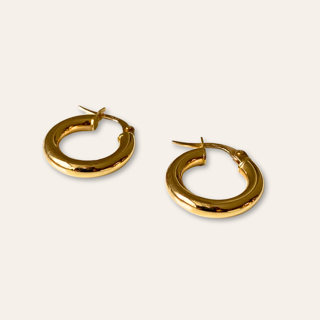 Classic Hoops S | 14K Oorbellen 15 mm