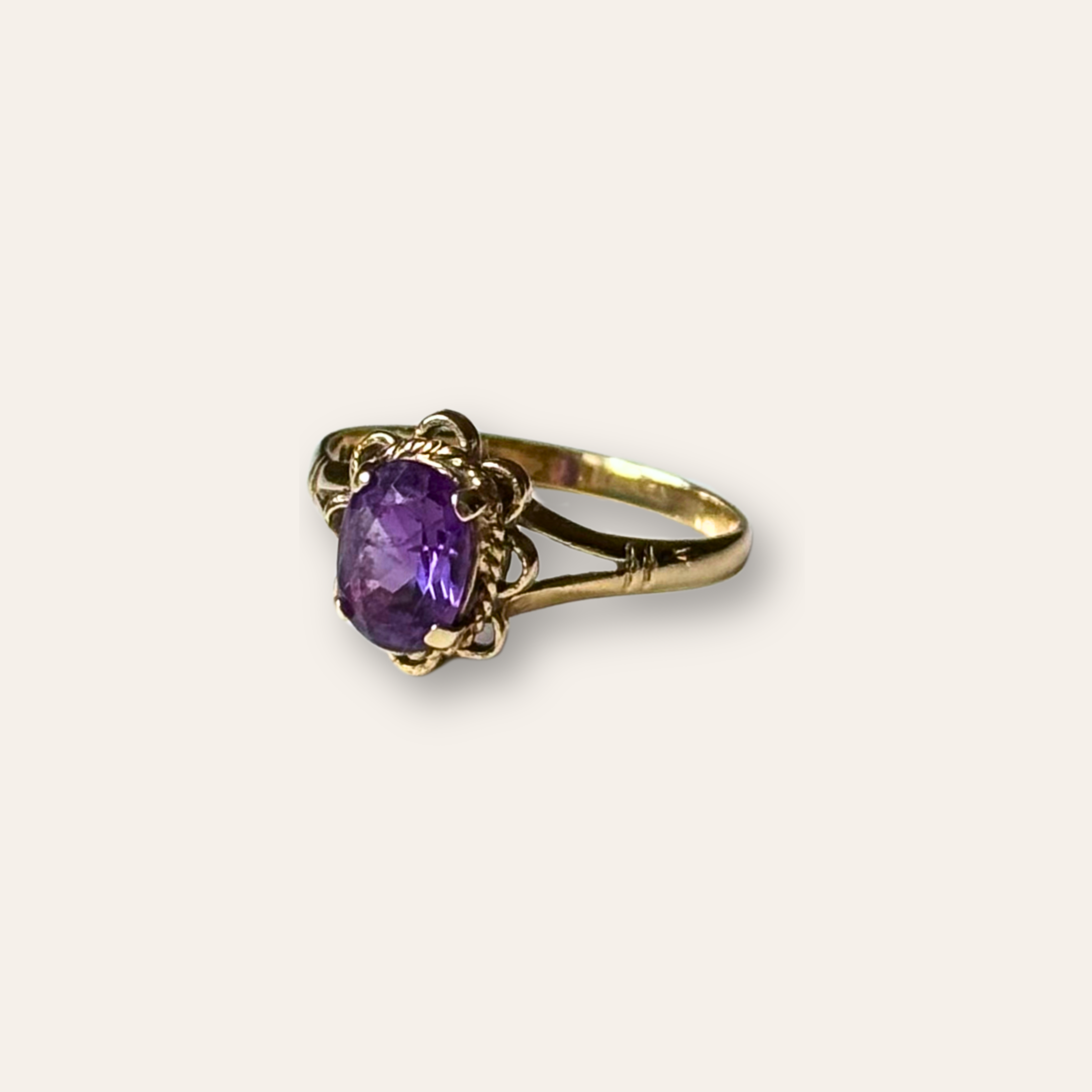 Amethist Solitair Ring