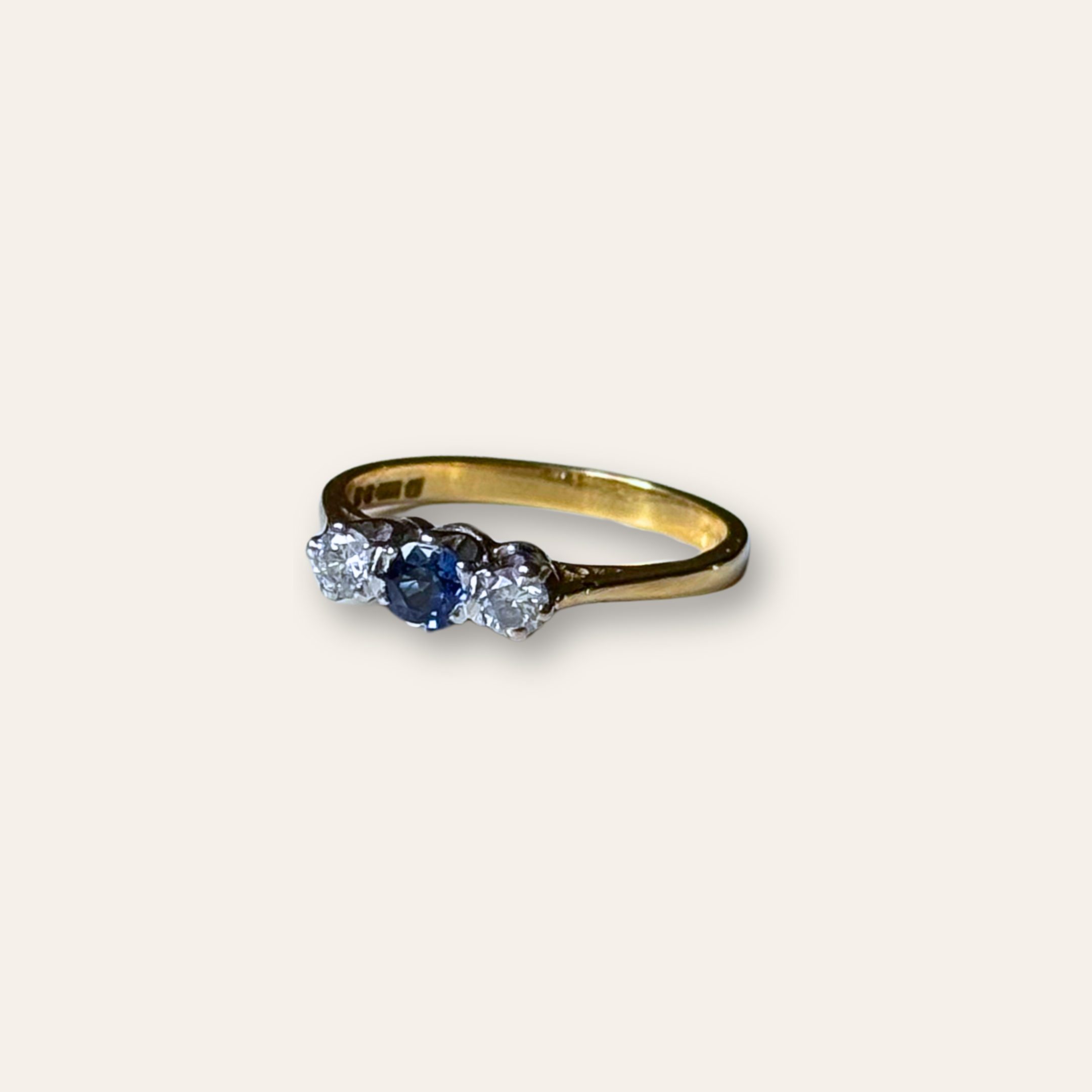 Saffier & Diamant Trilogie Ring