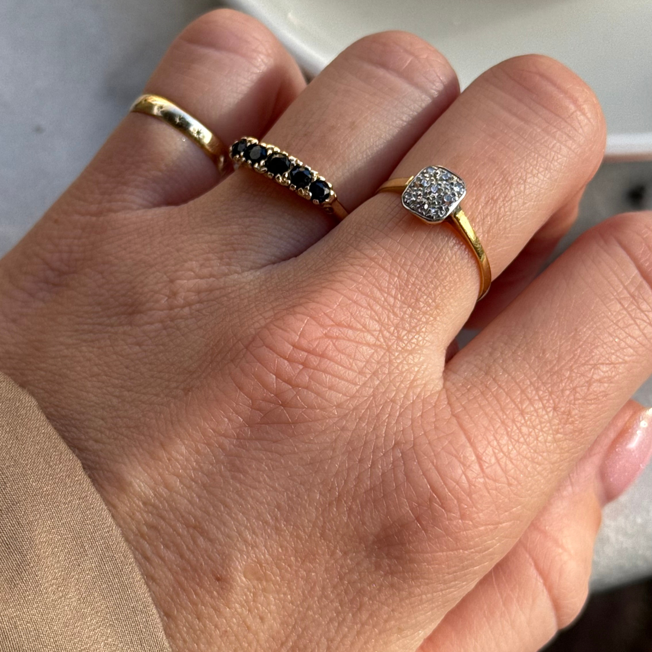 Diamant Cluster Zegel Ring 18k